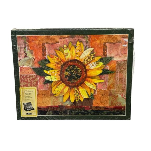 Lang 500 Piece Jigsaw Puzzle  2009 Sunflower Pop up easel cover - Sealed / New - Picture 1 of 8